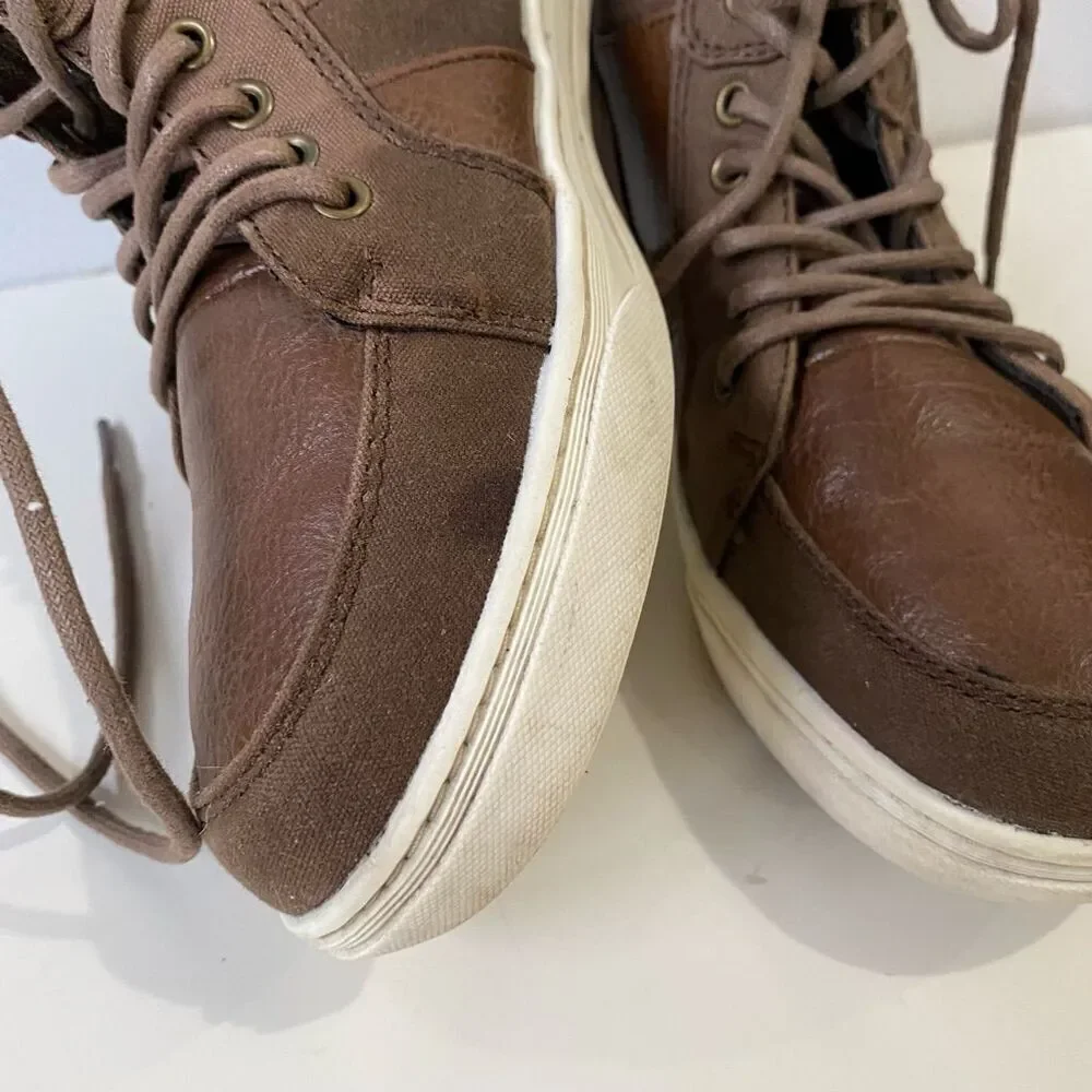 Kenneth Cole Reaction Cross Out Lace Up Shoes Ankle Boots Boys Size 5